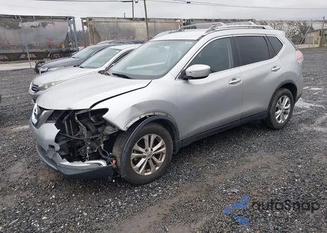 2015 Nissan Rogue Sv z USA, uszkodzony, nr VIN KNMAT2MV0FP569766